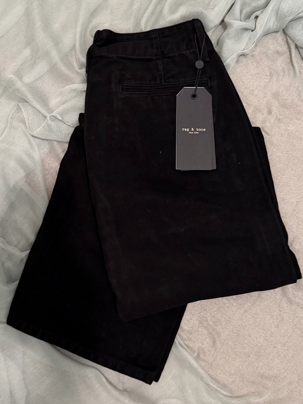 rag & bone Serena Black Wide Leg Jeans